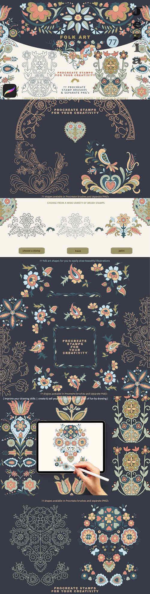 Folk Art Procreate Brushes - 2334800