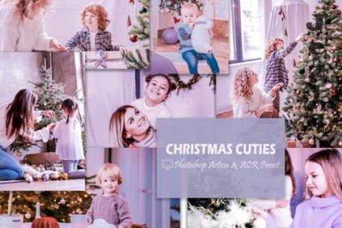 12 Christmas Cuties Photoshop Actions And ACR Presets - 2334257