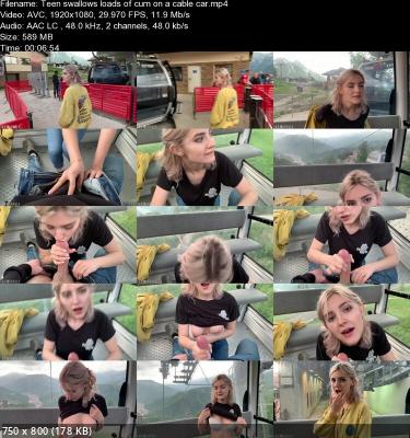 Eva Elfie - Public Blowjob on a Cable Car [FullHD 1080p] - Amateurporn