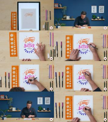 Domestika   Introduction to Hand Lettering   Composing Colorful Letters