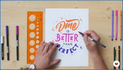 Domestika   Introduction to Hand Lettering   Composing Colorful Letters