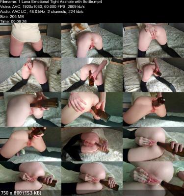 Lana Emotional Young Girl Masturbates with a Beer Bottle FullHD 1080p